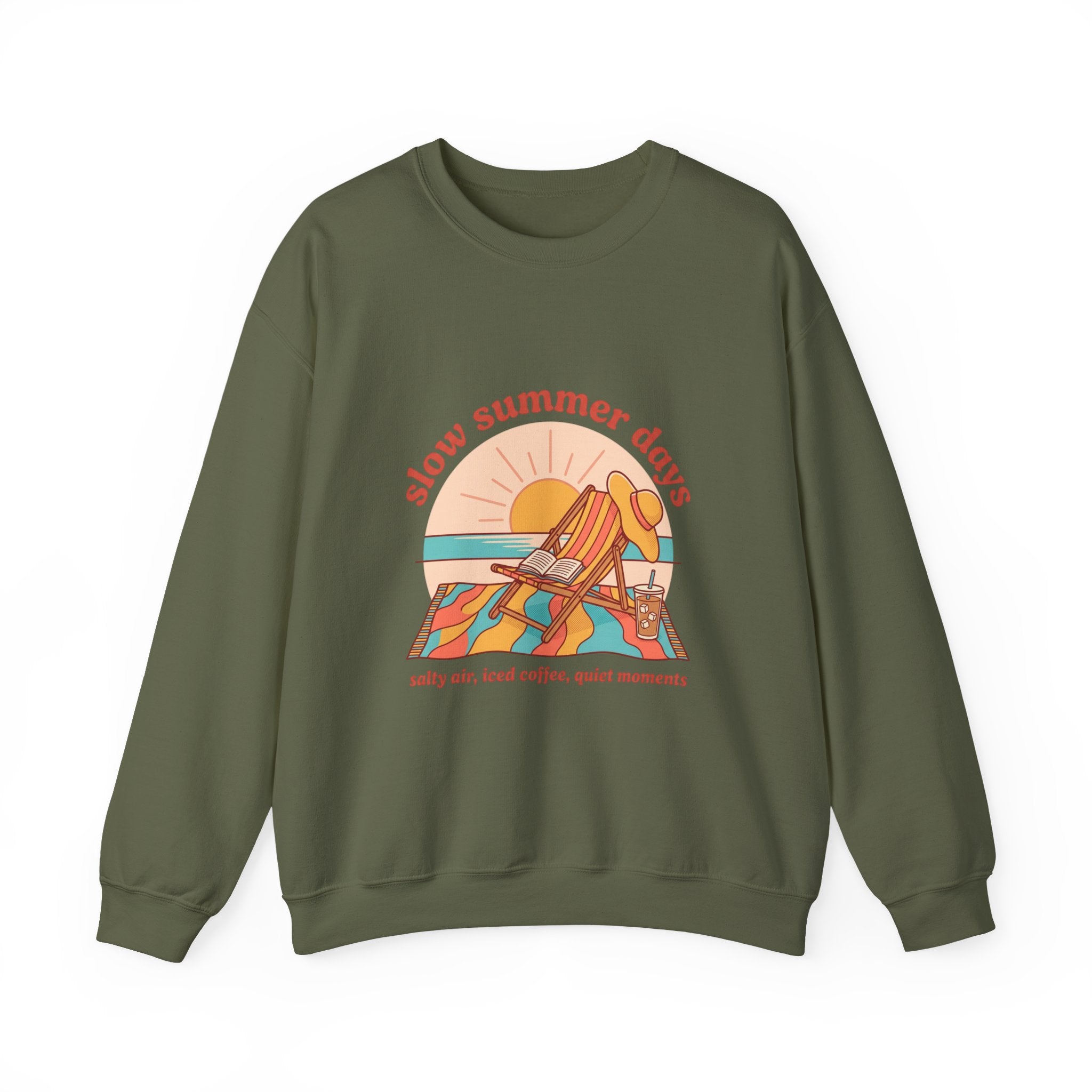 Slow Summer Days Sweatshirt | summer aesthetic, retro coastal vibes
