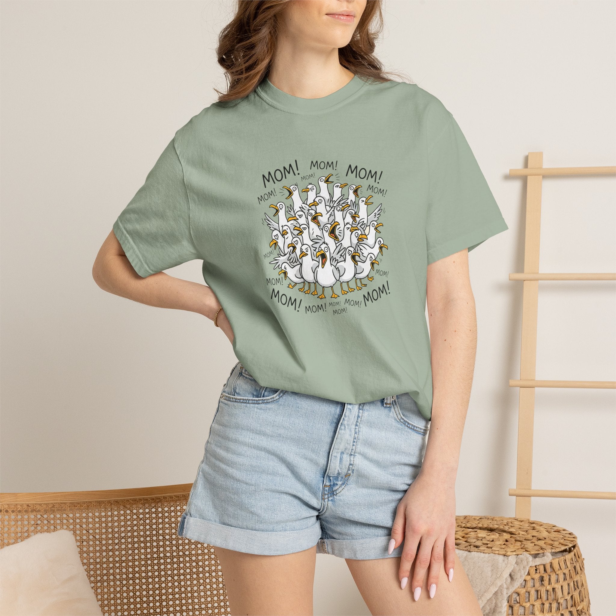 Mom Squad T-Shirt — Cute Ducklings Chanting "MOM!" — Funny Mother's Day Tee