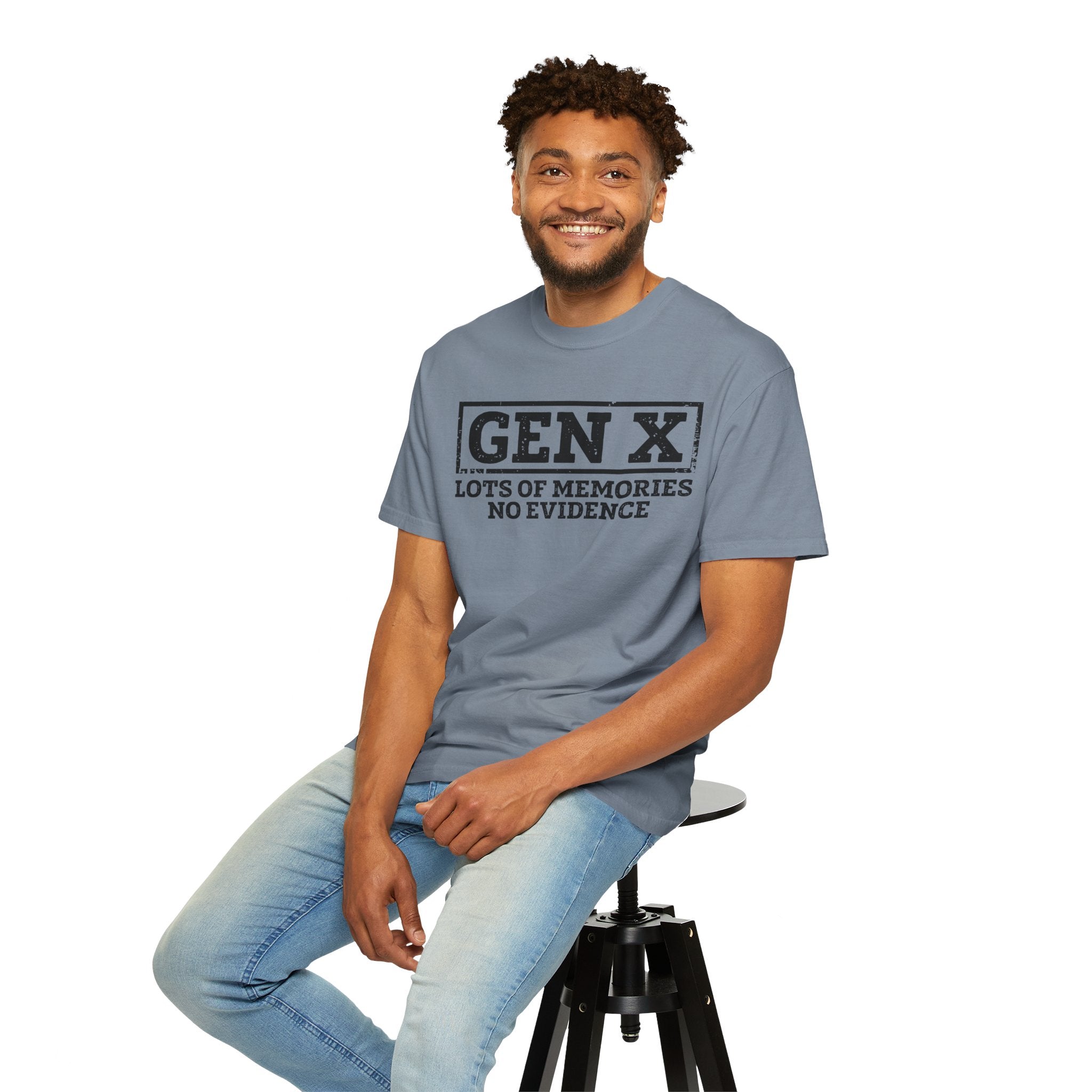 Gen X T-Shirt - "Lots of Memories, No Evidence" Vintage Style Tee