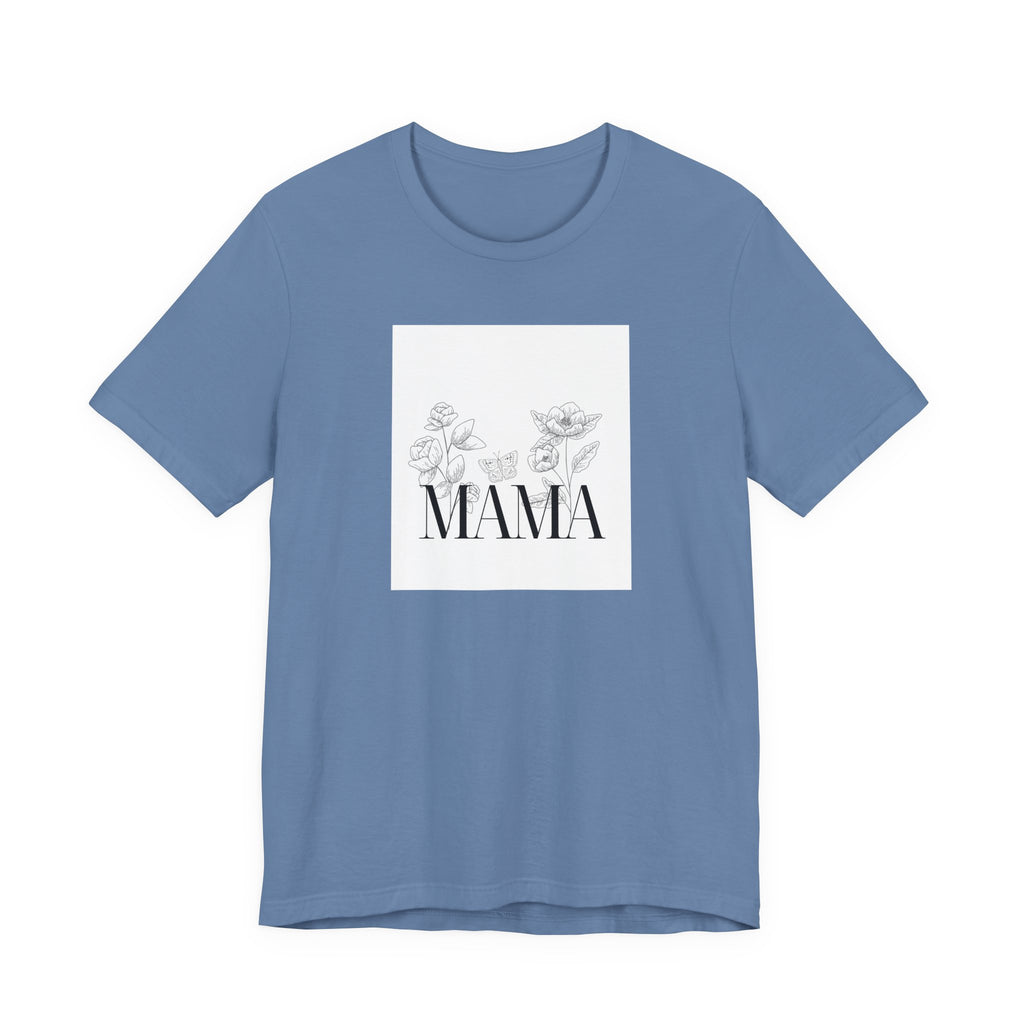 Mama Floral T‑Shirt — Minimalist "MAMA" Tee with Delicate Roses (Mother’s Day Gift)