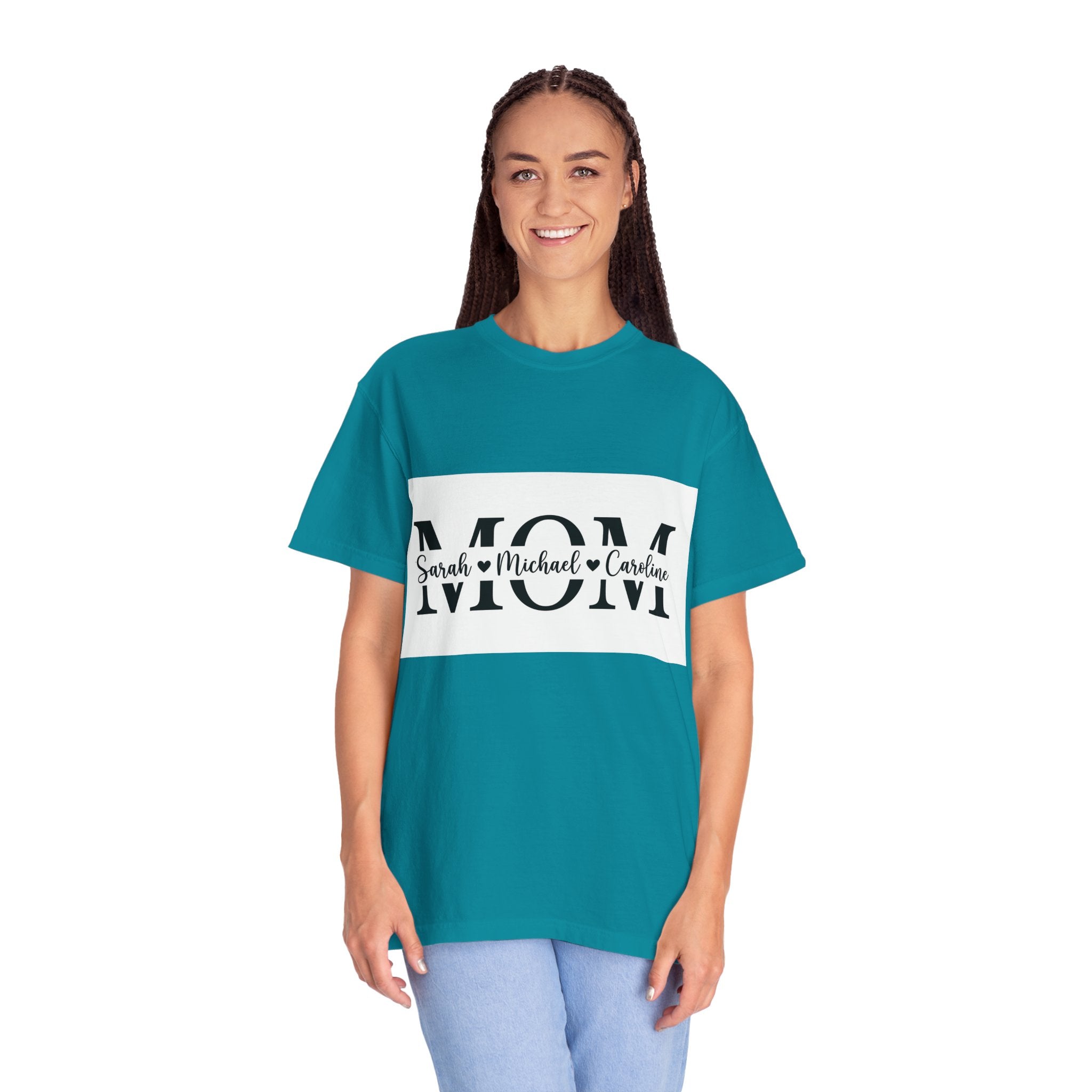 Mom Name Personalized T‑Shirt — Custom Family Names Mother's Day Tee