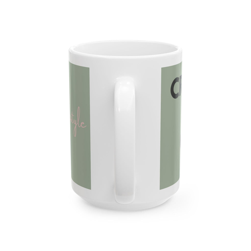 Cheeky Quote Mug | Ceramic Coffee Cup, Neutral Script Design