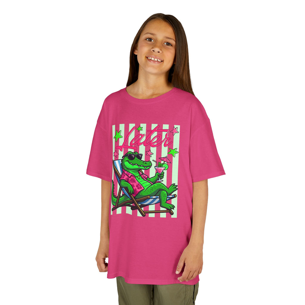 Kids Tee — 'Later, After A While' Relaxed Alligator Graphic Shirt