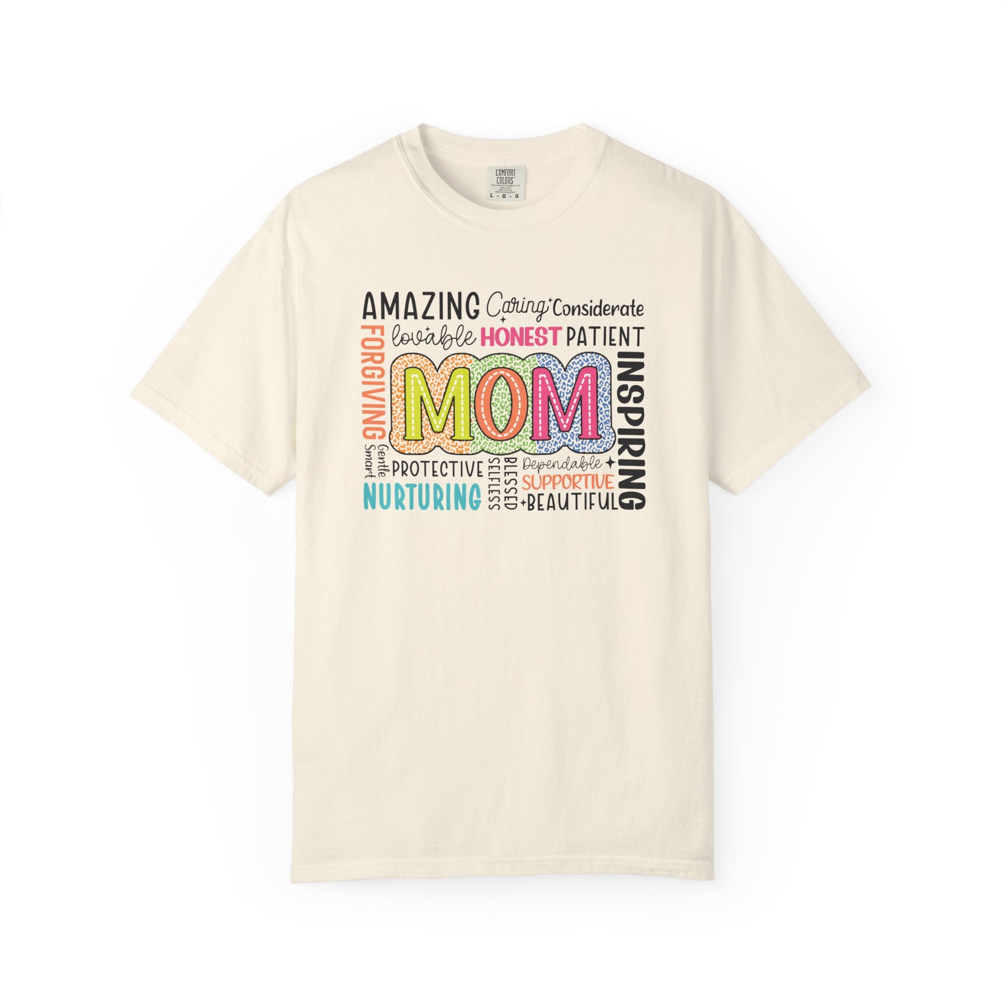 Mom Word Cloud T-Shirt — Colorful "MOM" Appreciation Tee for Mother’s Day & Gifts