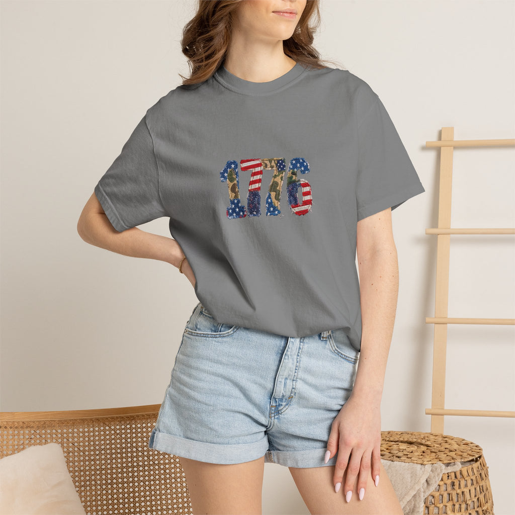 1776 Numbers T-Shirt | American Flag Colonial Stars Stripes