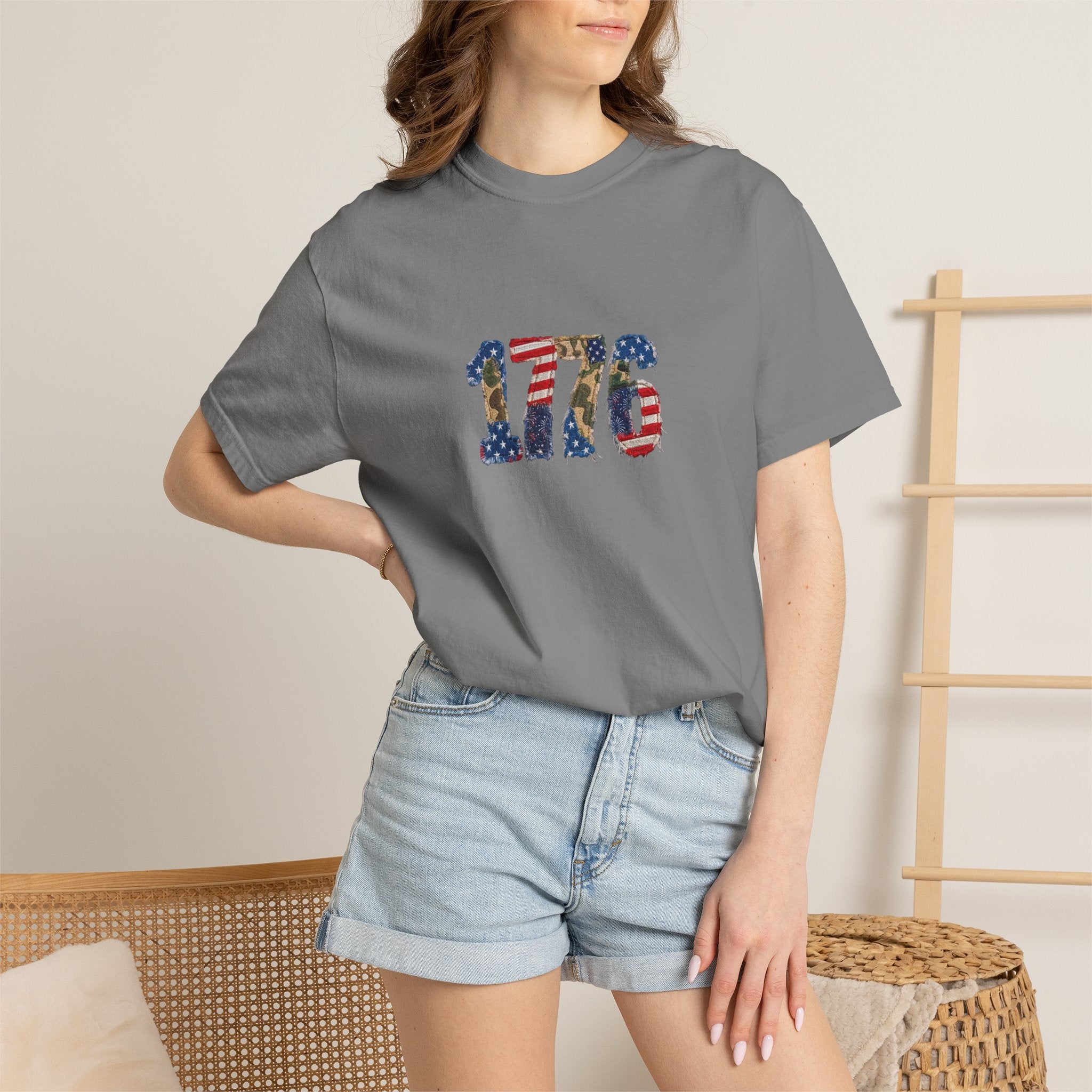 1776 Numbers T-Shirt | American Flag Colonial Stars Stripes