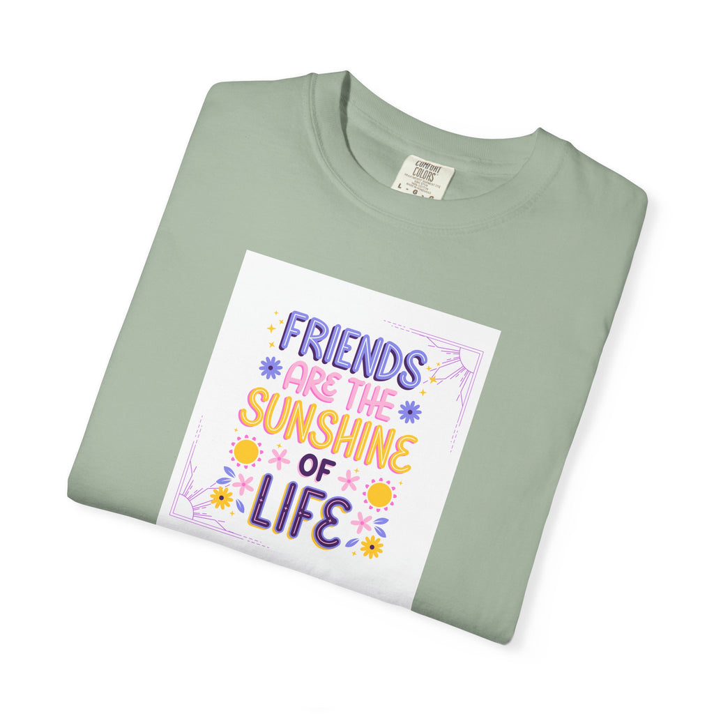 T-Shirt — "Friends Are the Sunshine of Life" Floral Graphic Tee