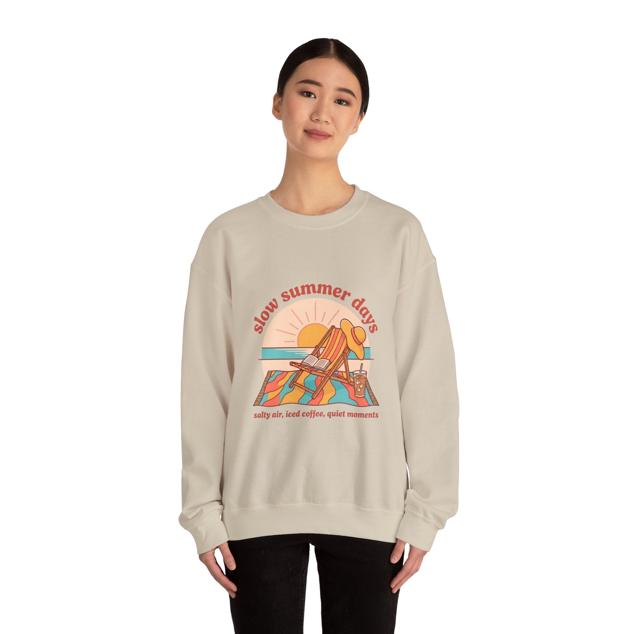 Slow Summer Days Sweatshirt | summer aesthetic, retro coastal vibes