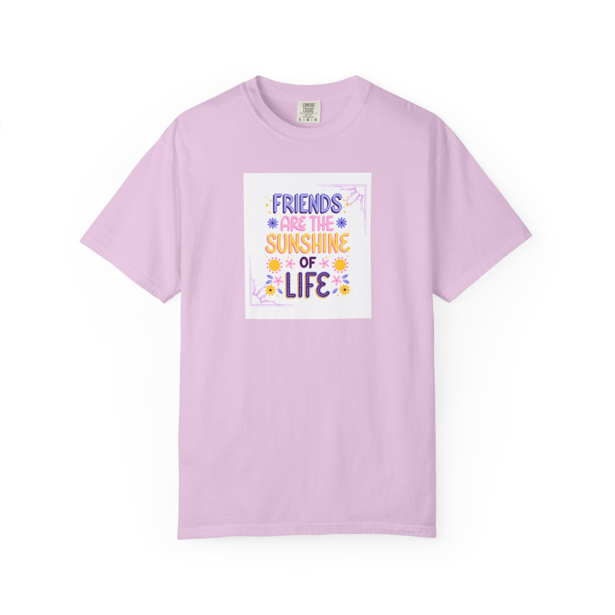 T-Shirt — "Friends Are the Sunshine of Life" Floral Graphic Tee