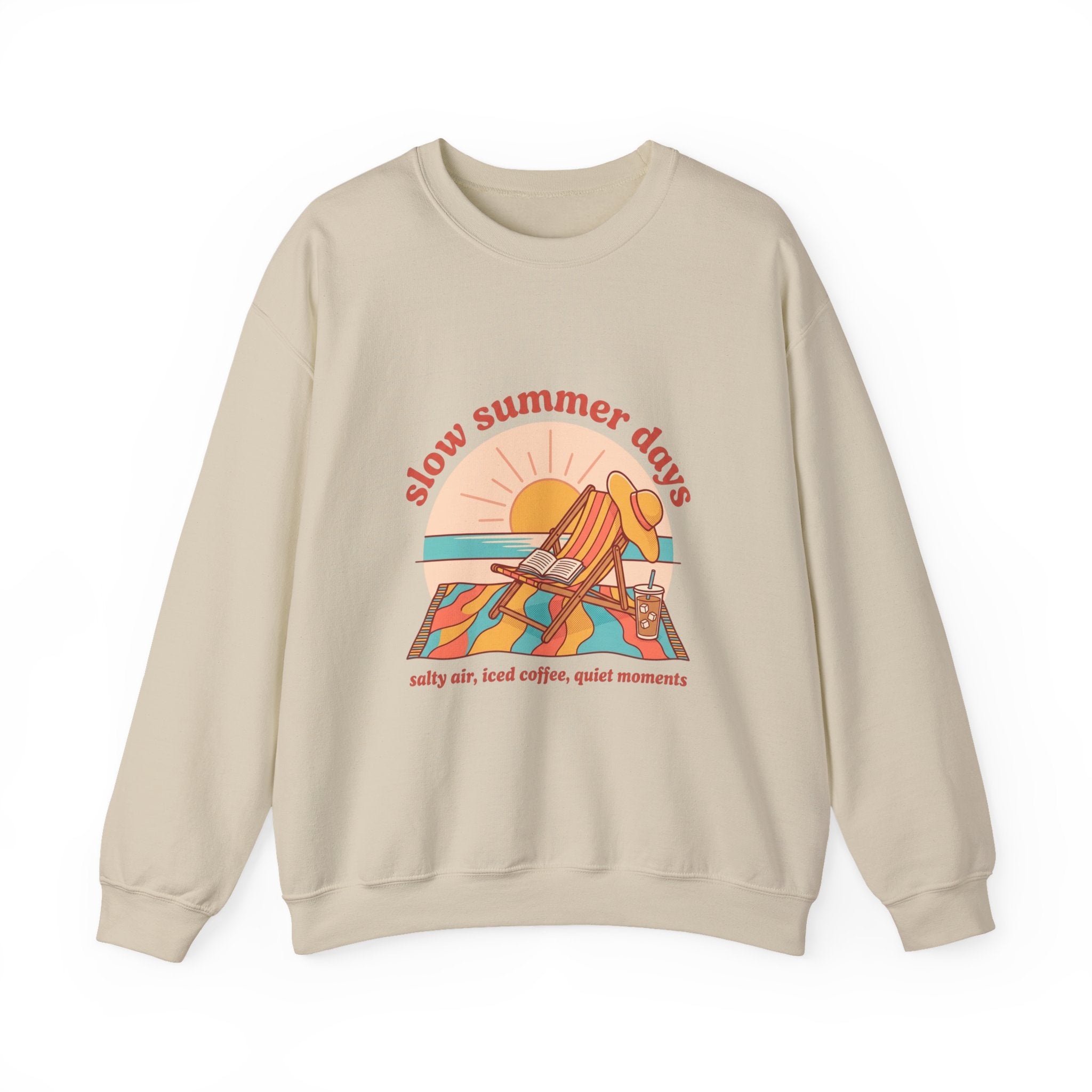 Slow Summer Days Sweatshirt | summer aesthetic, retro coastal vibes