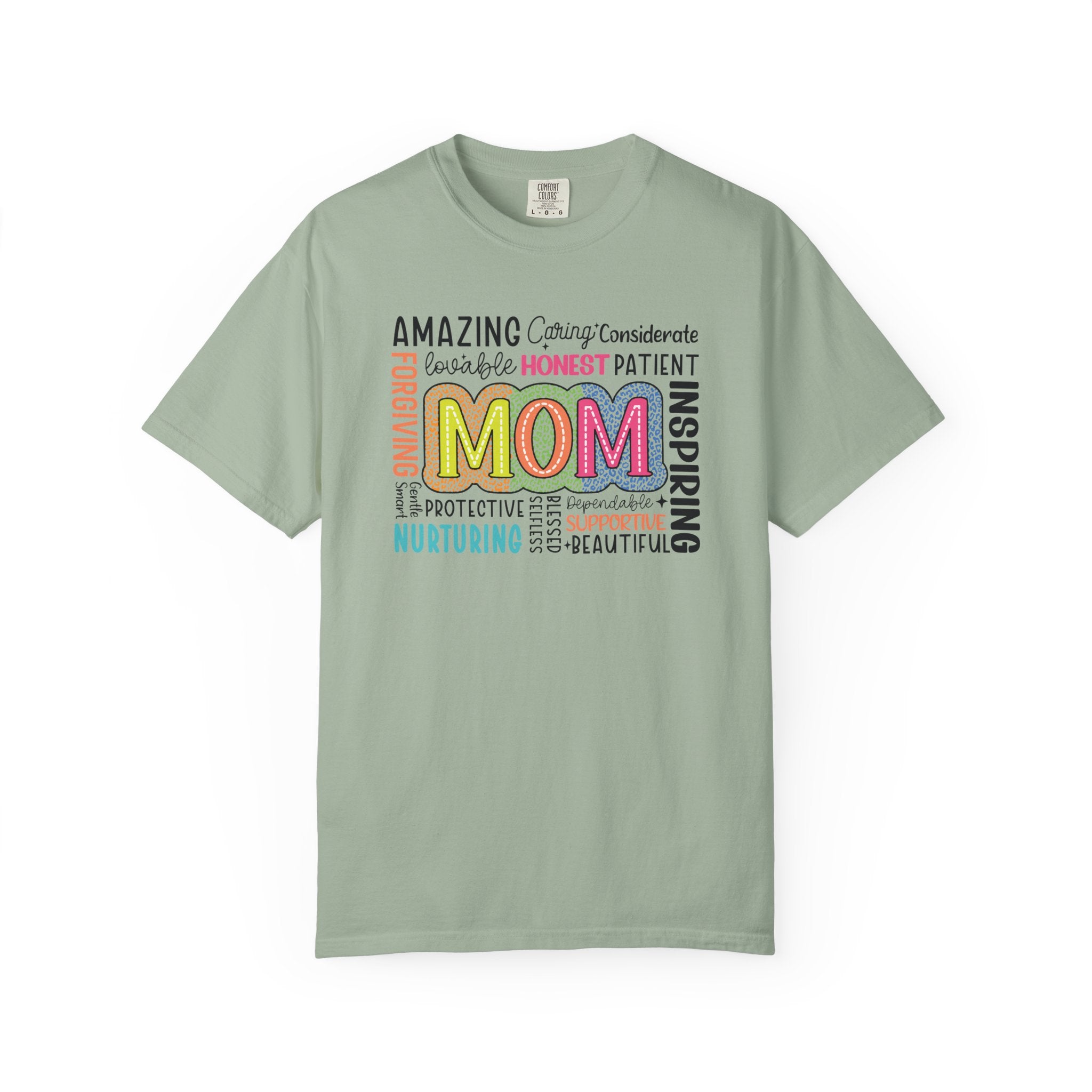 Mom Word Cloud T-Shirt — Colorful "MOM" Appreciation Tee for Mother’s Day & Gifts