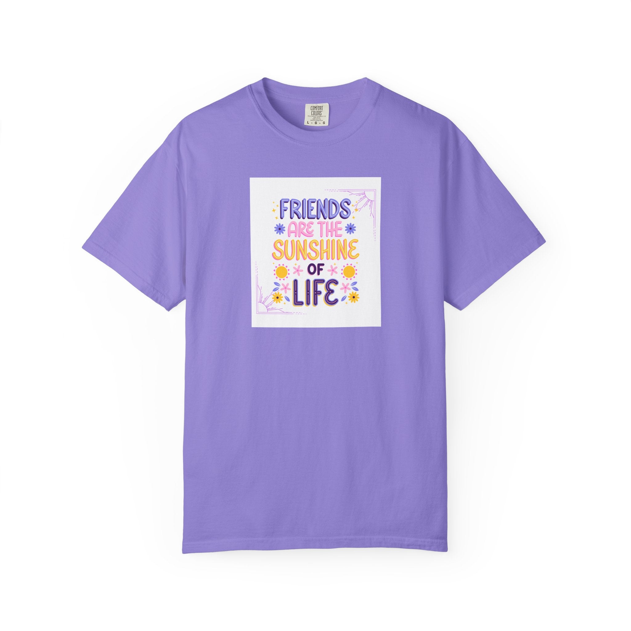 T-Shirt — "Friends Are the Sunshine of Life" Floral Graphic Tee