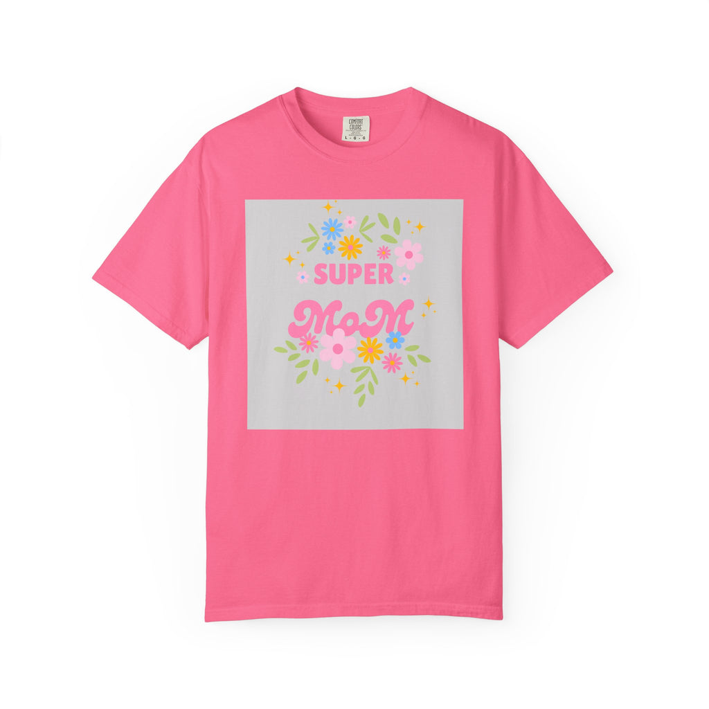 Mom T-Shirt - "Super Mom" Floral Mother's Day Tee
