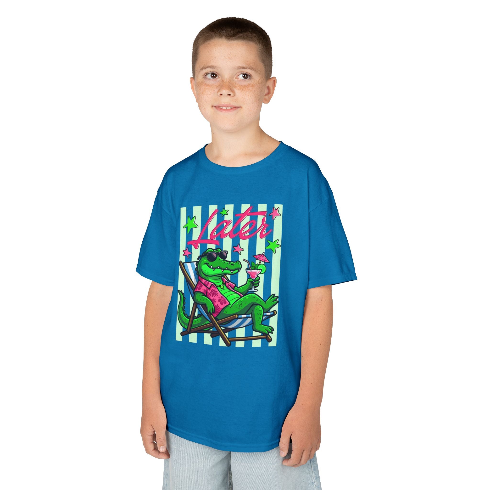 Kids Tee — 'Later, After A While' Relaxed Alligator Graphic Shirt
