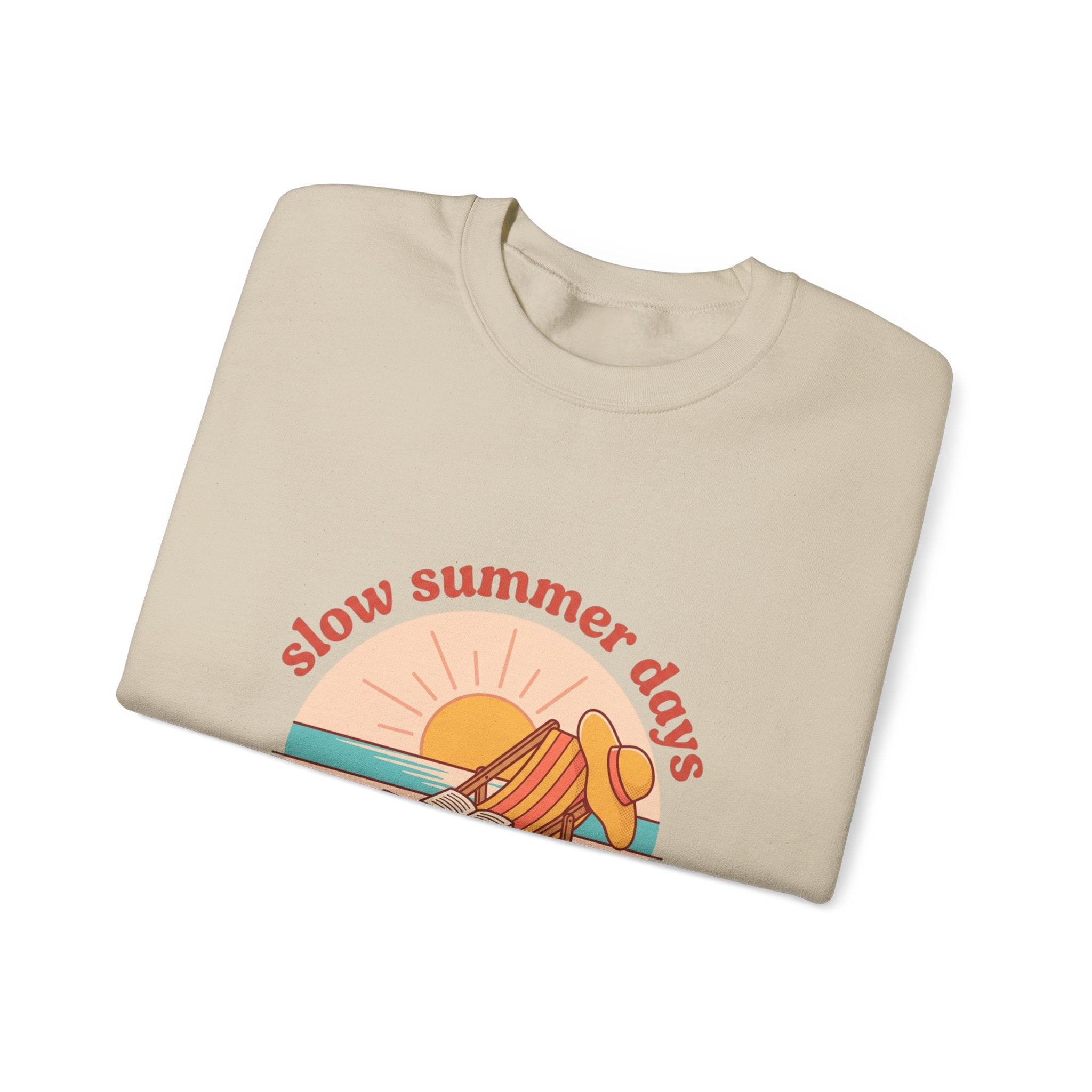 Slow Summer Days Sweatshirt | summer aesthetic, retro coastal vibes