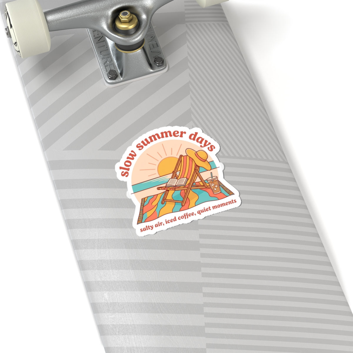 slow summer days Kiss-Cut Sticker | summer aesthetic, coastal vibes