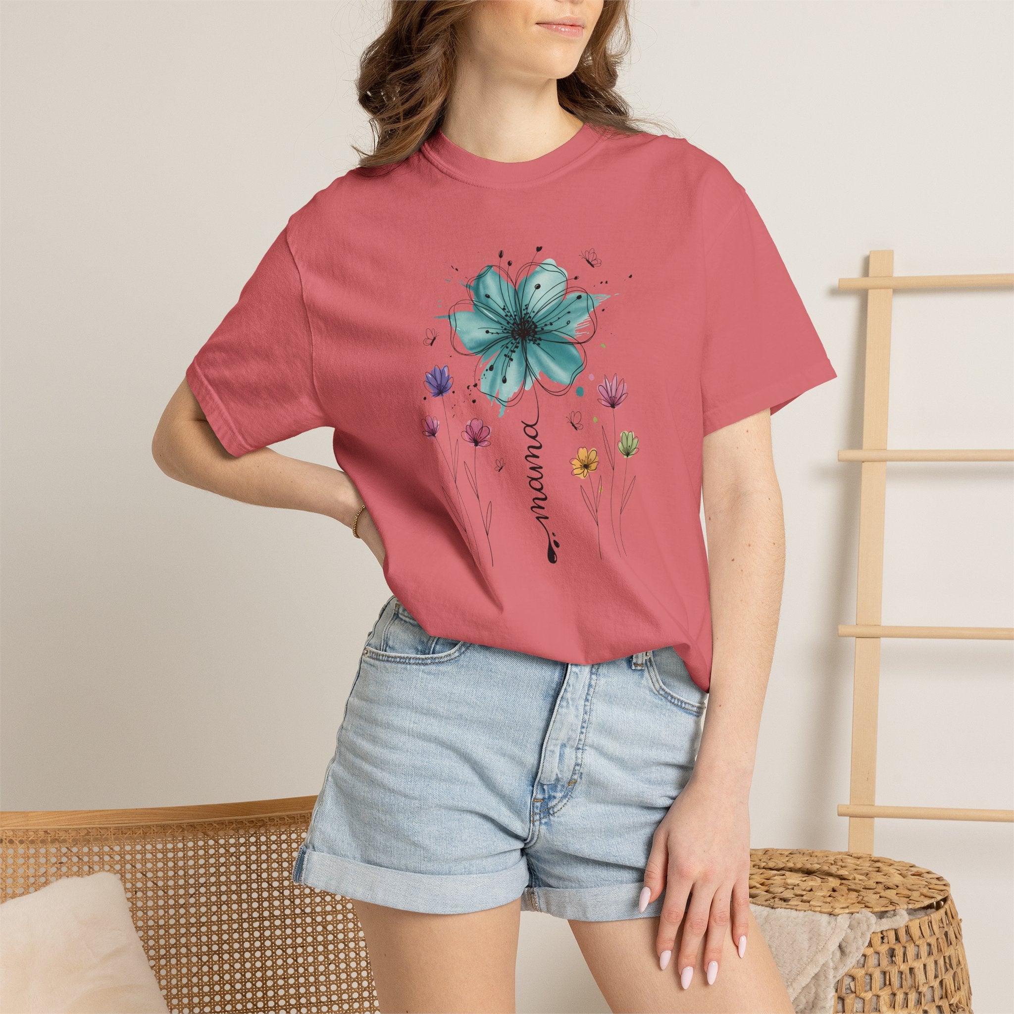 Floral Love 'Amour' Tee — Watercolor Flower Graphic T-Shirt