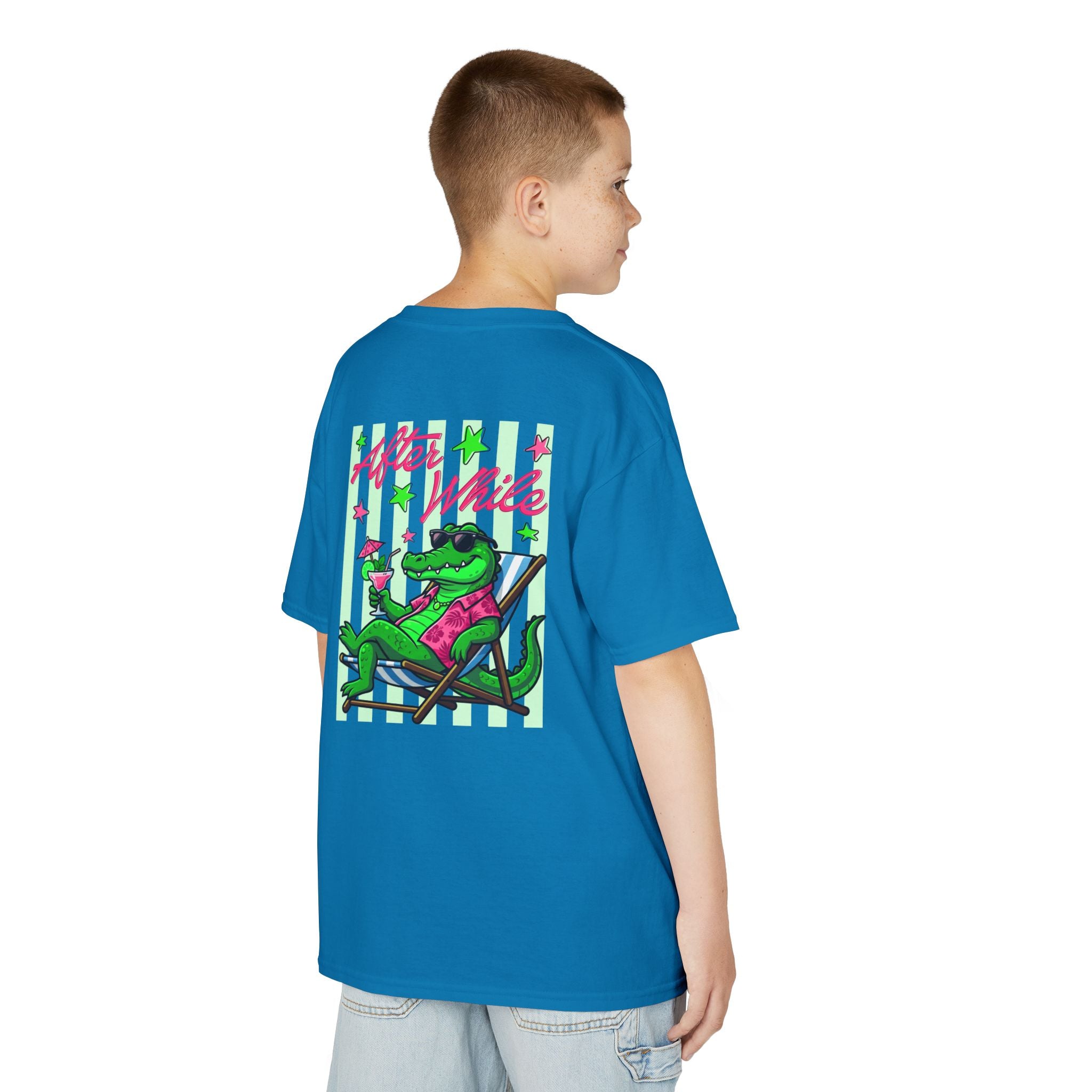 Kids Tee — 'Later, After A While' Relaxed Alligator Graphic Shirt