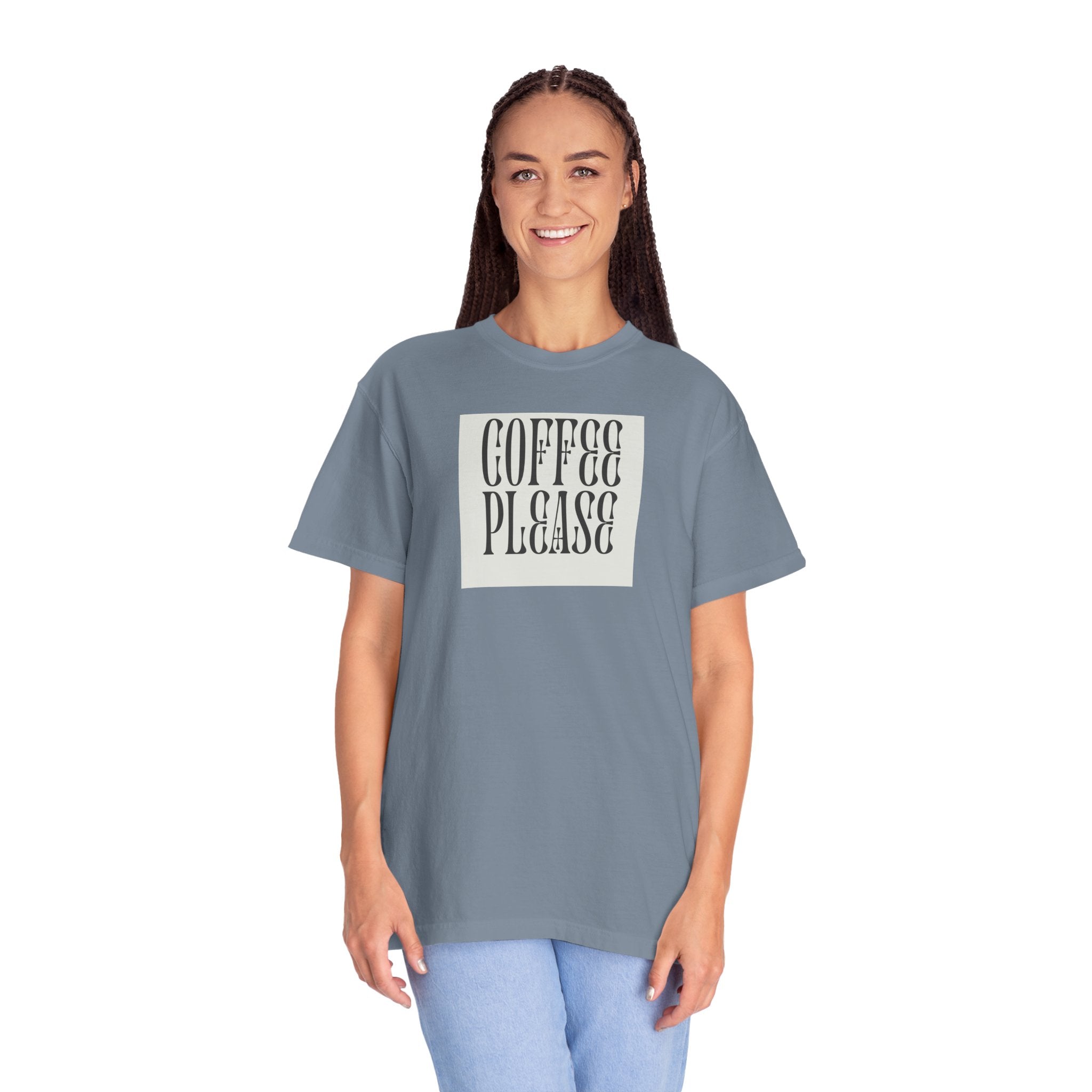 Coffee Please T-Shirt — Retro Typography Coffee Lover Tee