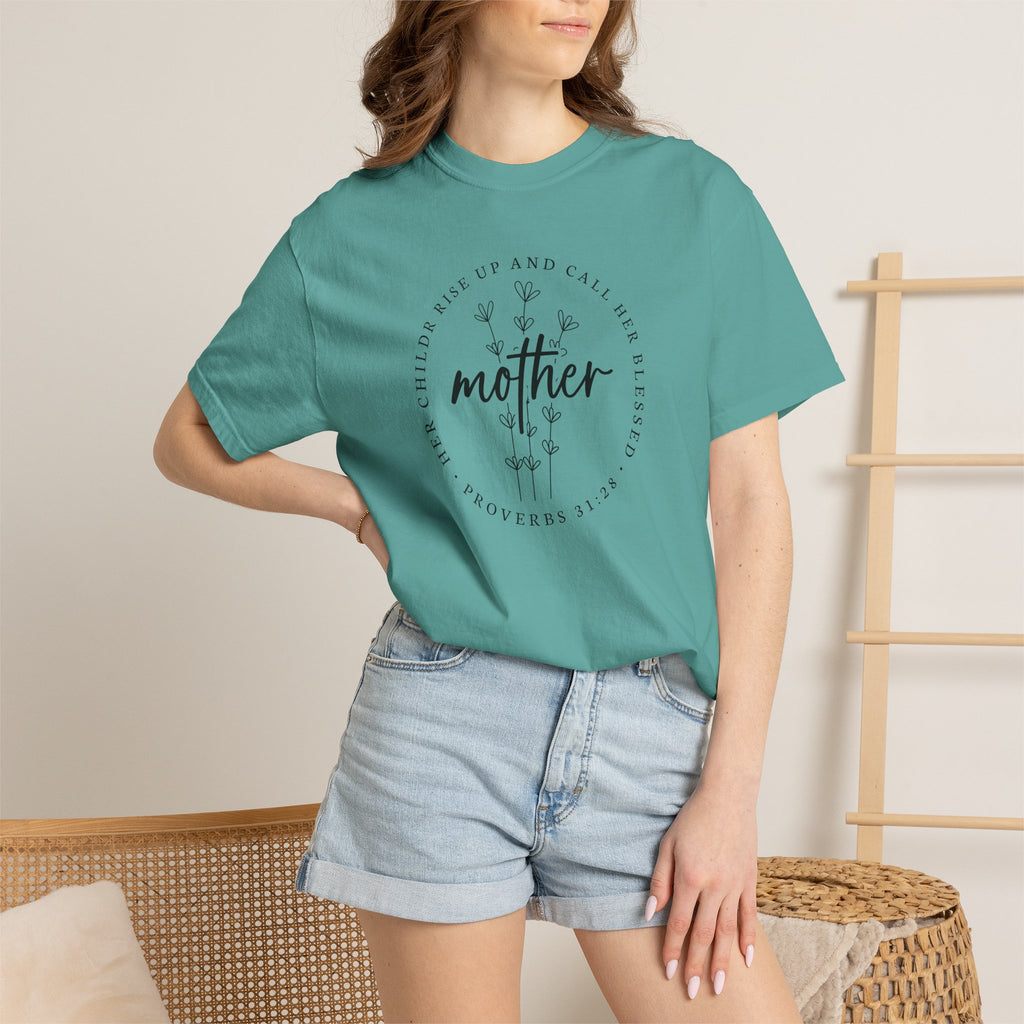 Mother Proverbs 31:28 Floral T-Shirt — Christian Mom Gift for Mother's Day