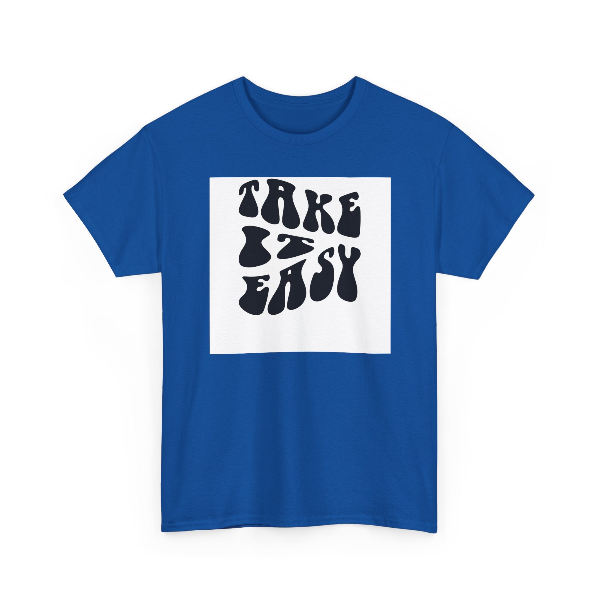 Take It Easy Retro Graphic Tee — Casual Vintage Typography T-Shirt